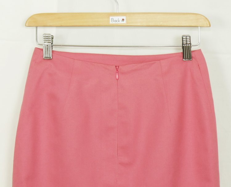 กระโปรงแฟชั่น&ทำงาน ทรงสอบจับจีบ 4 ชั้น ผ้าคอตต้อนญี่ปุ่นสี Pink Candy / SK-110