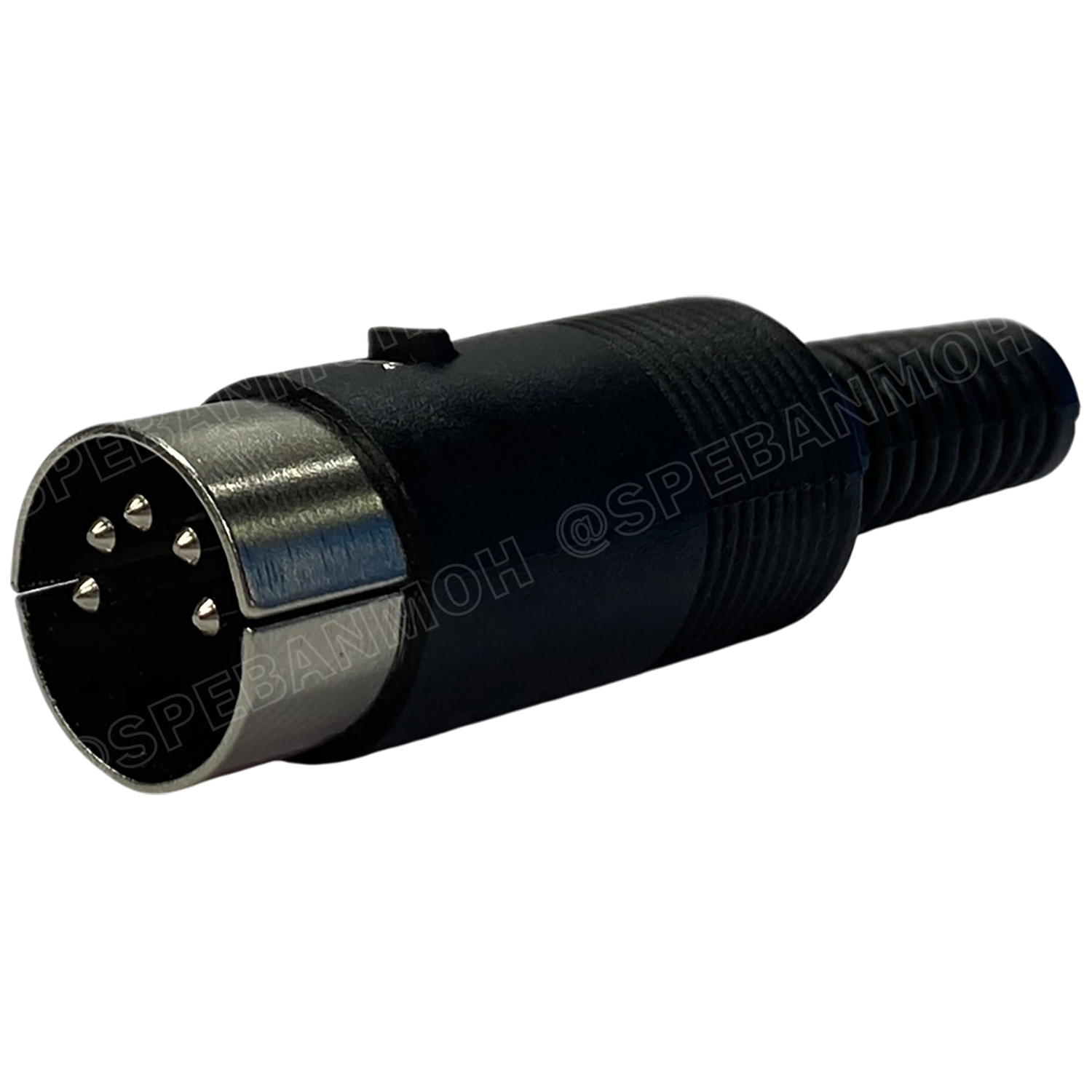 [ 1 ชิ้น ] DIN-PW-5P ปลั๊ก DIN ผู้ต่อสาย 5ขา แจ็คตัวผู้ สีดำ DIN connector 5Pin ซ็อกเก็ต ปลั๊กแจ็คเชื่อมต่อ ปลั๊กดิน Din Plug 5P แจ็คเยอรมัน ปลั๊กไมค์ประชุม MIDI Power Source Plug Audio AV Connector อะแดปเตอร์