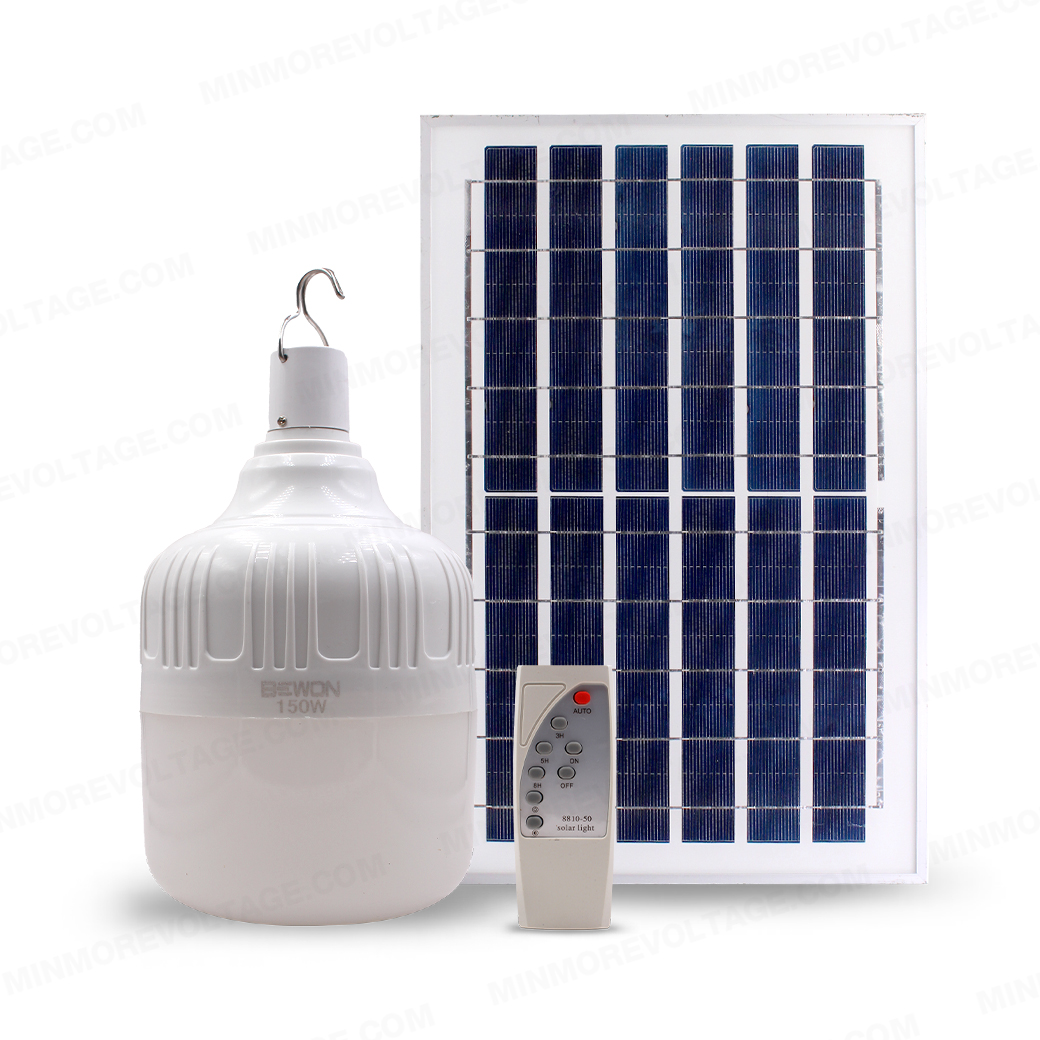 หลอดไฟ LED ไซส์จัมโบ้ โซล่าเซลล์ 60/150w แสงขาว DAYLIGHT (ชาร์จพลังงานจากแผงโซล่าเซลล์) ยี่ห้อ BEWON