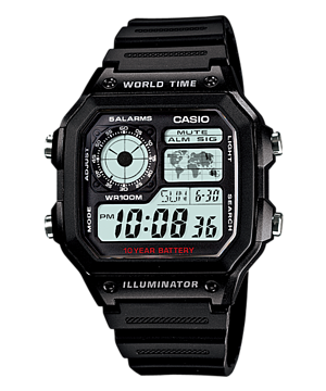 CASIO NORMAL รุ่น AE-1200WH-1AV สีดำ สินค้าของเเท้ รับประกันศูนย์ cmg 1 ปี