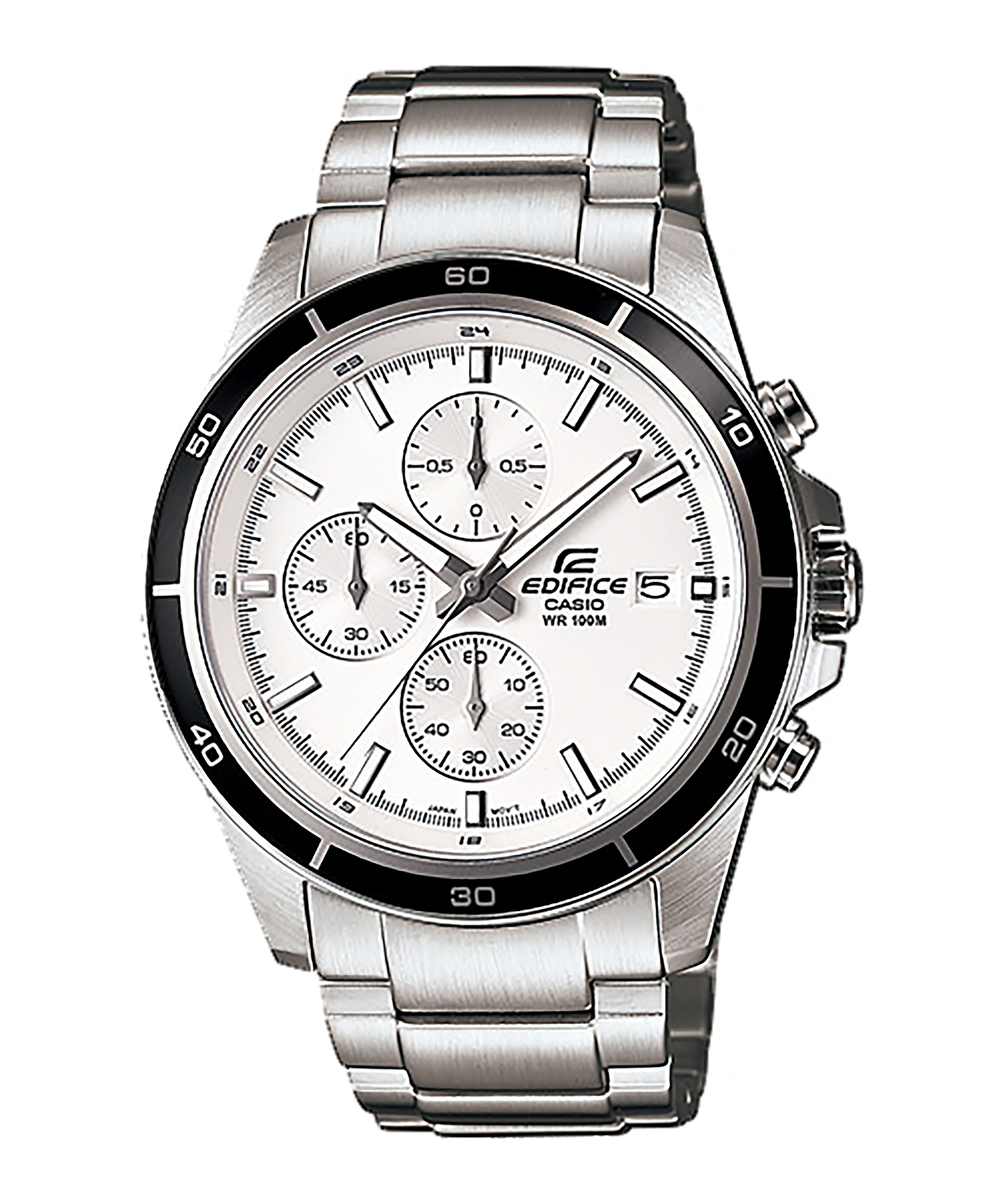CASIO EDIFICE รุ่น EFR-526D-7AVUDF สีเงิน หน้าปัดขาว สินค้าใหม่ ของเเท้ ประกันศูนย์ CMG