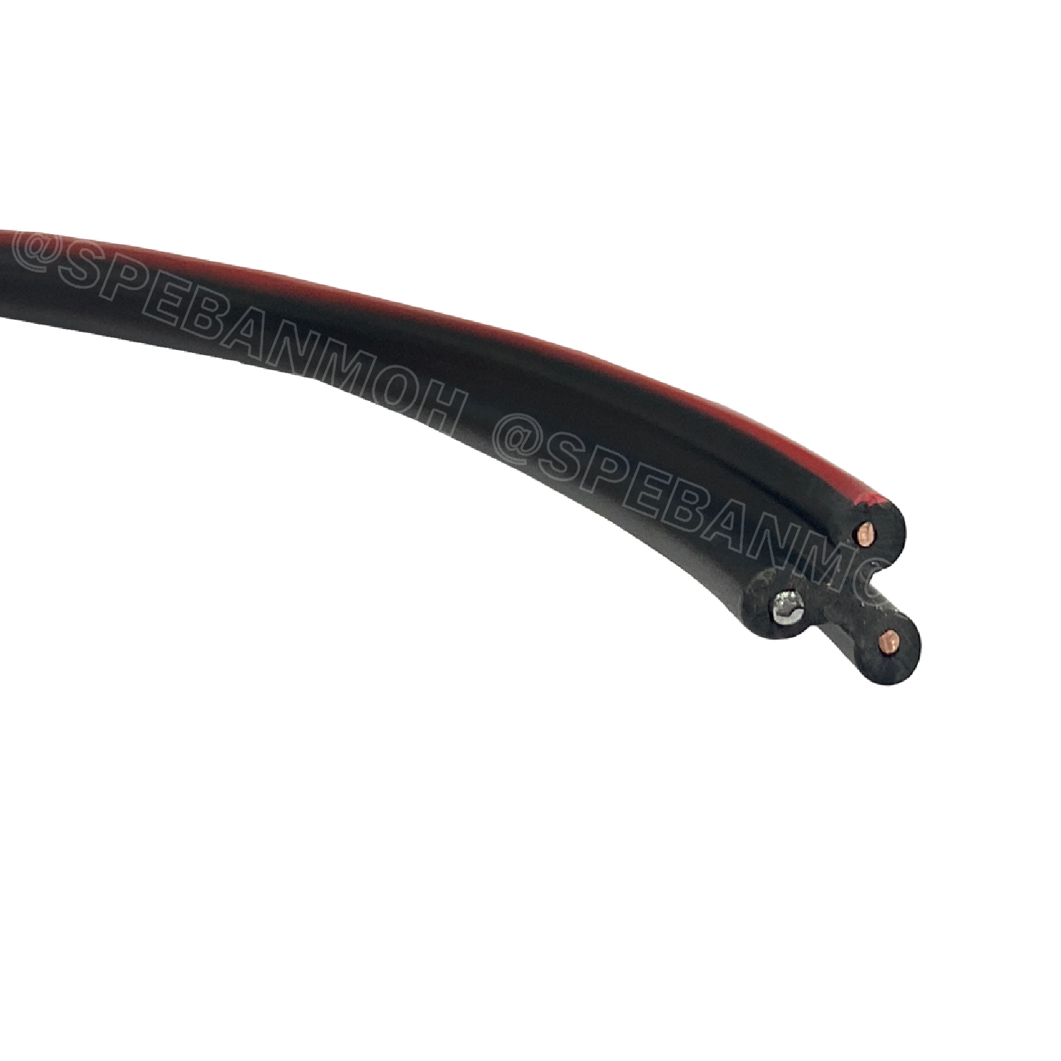 [ 200 เมตร ] HBDW-0-9 สายดรอปวาย 2Cx0.9sq.mm Drop Wire Cable ทองแดงเท้ 0.9mm2 HYBRID สายลำโพง Speaker Cable สายเดินเสียงตามสาย Copper Wire สายลำโพง มีสลิง สายไฟคู่ ดำแดง Twin cable with drop wire ทองแดงเต็ม ยี่ห้อ ไฮบริด 0.9มิล