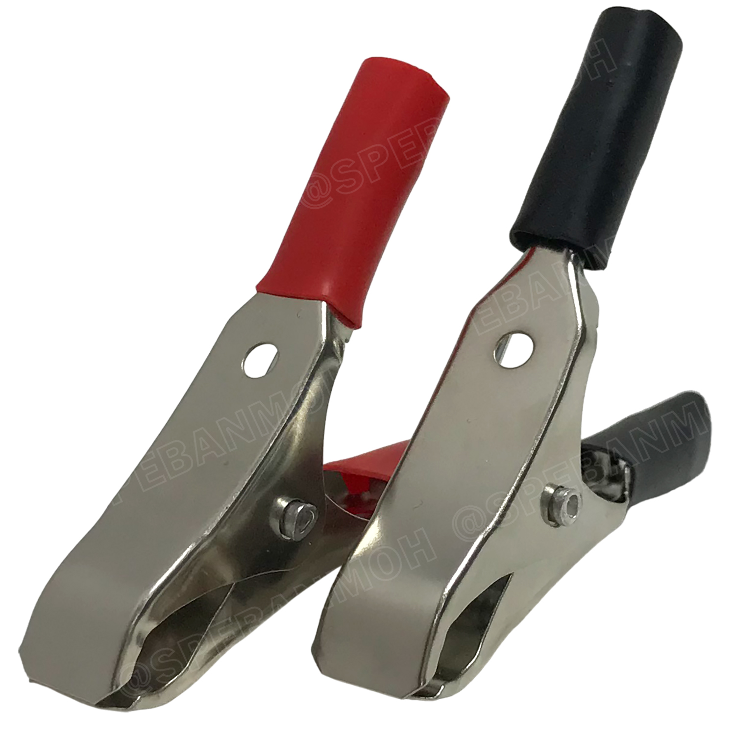 [ 5คู่ ] AL-004 ปากคีบเหล็ก ชุบสารกันสนิม ดำ-แดง ยาว 55mm อ้าได้ 13mm ปากคีบแบตเตอรี่ ดำแดง คีมคีบแบต ขนาดเล็ก 2นิ้ว Alligator Clip เข้าสายแบบบีบ ปากคีบจระเข้ ปากคีบแบตเตอรี่ ปากคีบขั้วแบต ปากคีบดำแดง คีมหนีบขั้วแบต