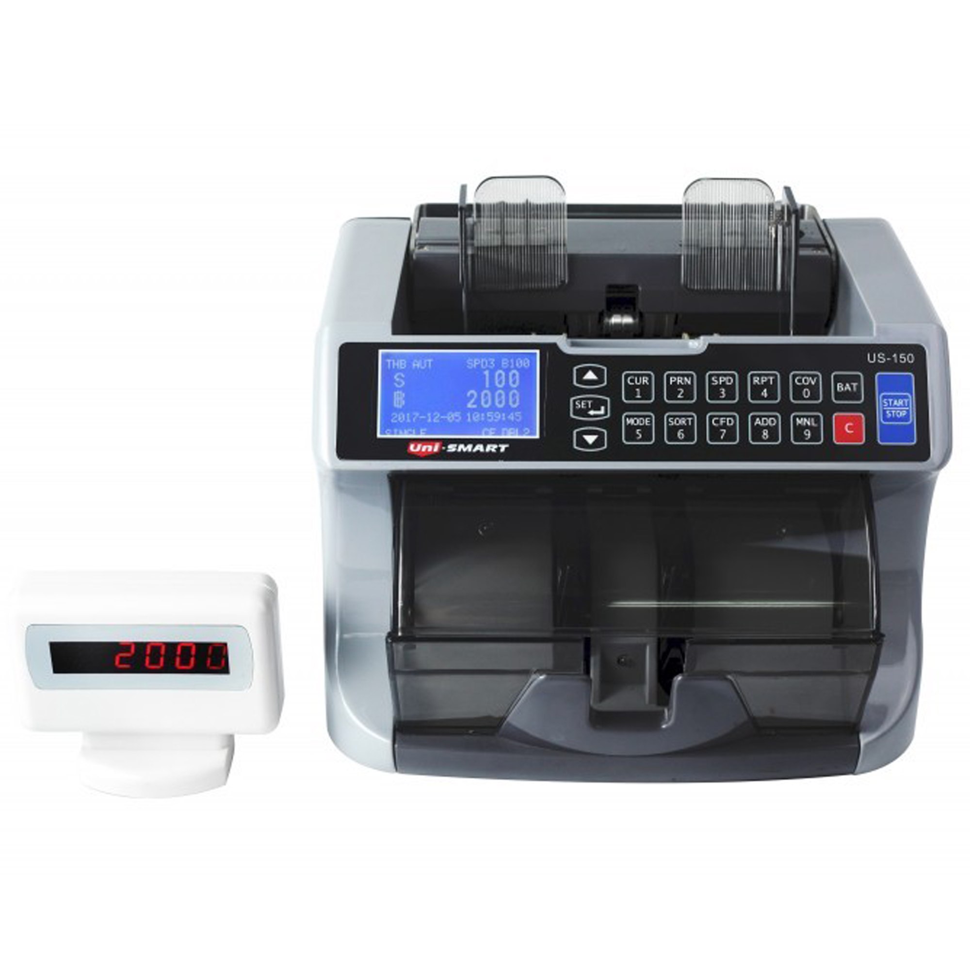 Uni-SMART เครื่องนับธนบัตร เครื่องนับเงิน เครื่องนับแบงค์ ตรวจธนบัตรปลอม US-150D