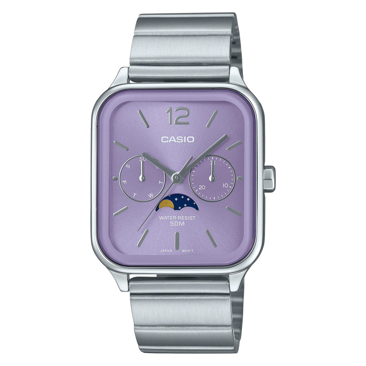 CASIO รุ่น MTP-M305D-4AVDF สายสแตนเลสสีเงิน สินค้าใหม่ ของเเท้ รับประกันศูนย์ CMG 1 ปี