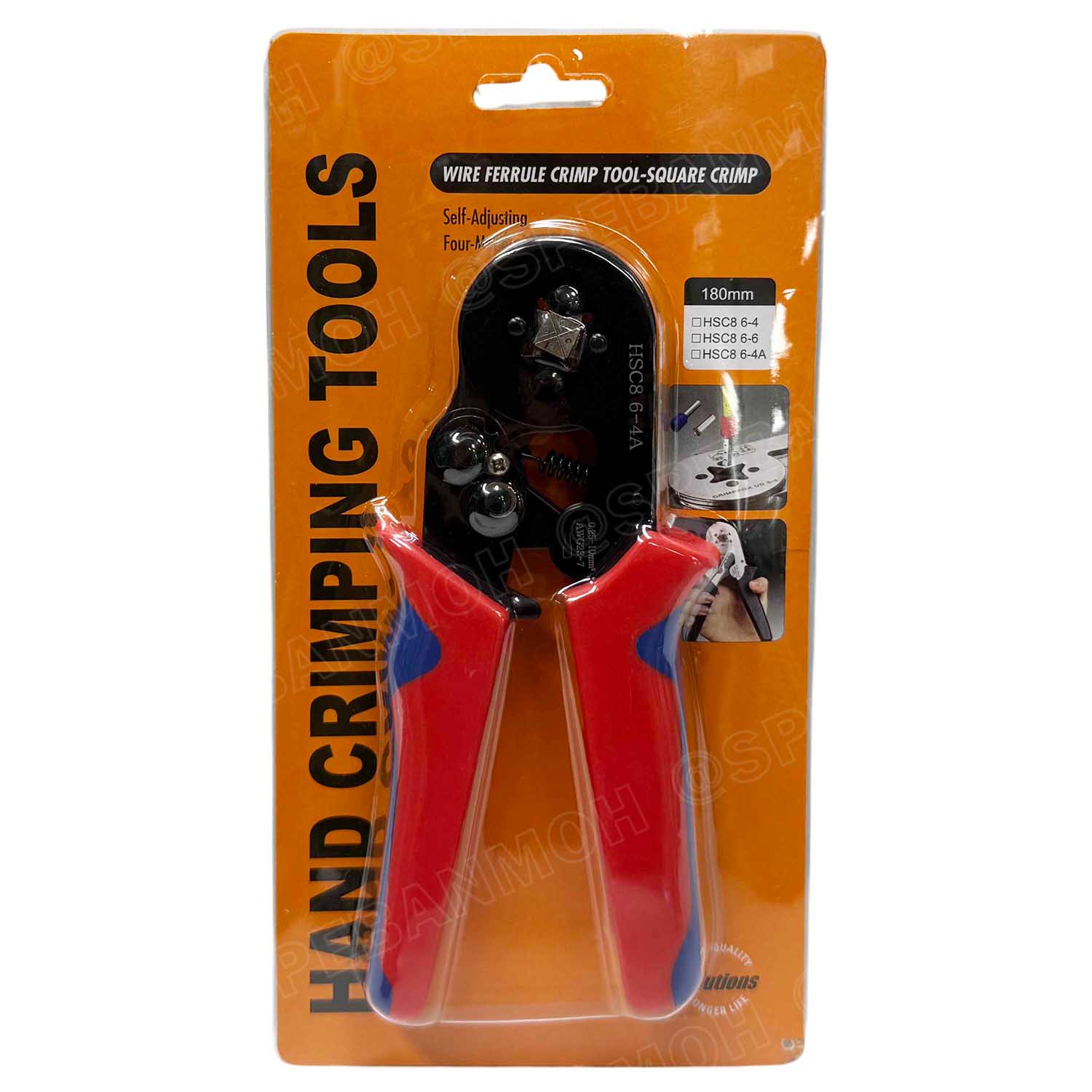 [ 1 ชิ้น ] HSC8-6-4 รุ่นประหยัด คีมย้ำหางปลา คอร์ดเอ็น หางปลาเข็ม 0.25-10 mm² Crimping Terminal For Coed End คีมย้ำสลิปเข้าปลายสาย ย้ำสายไฟ Wire ferrules End sleeves 23-7AWG คีมอเนกประสงค์ ด้ามจับ แบบ 4 เหลี่ยม CRIMPING TOOLS 0.5 1.5 2.5 4.0 6.0 10.0 m