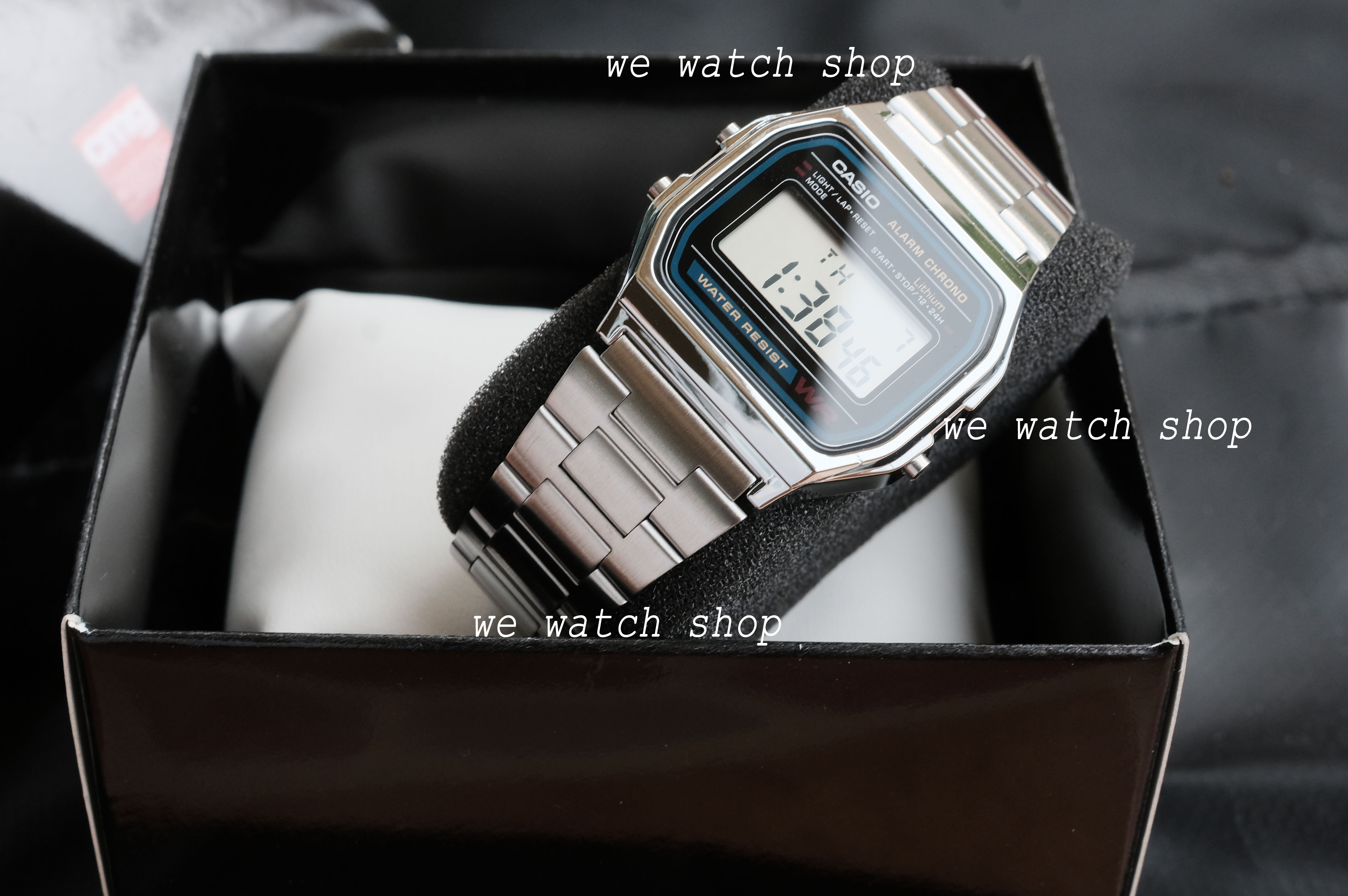 CASIO Classic รุ่น A158WA-1DF สีเงิน สายสแตนเลส สินค้าของเเท้ รับประกันศูนย์ CMG