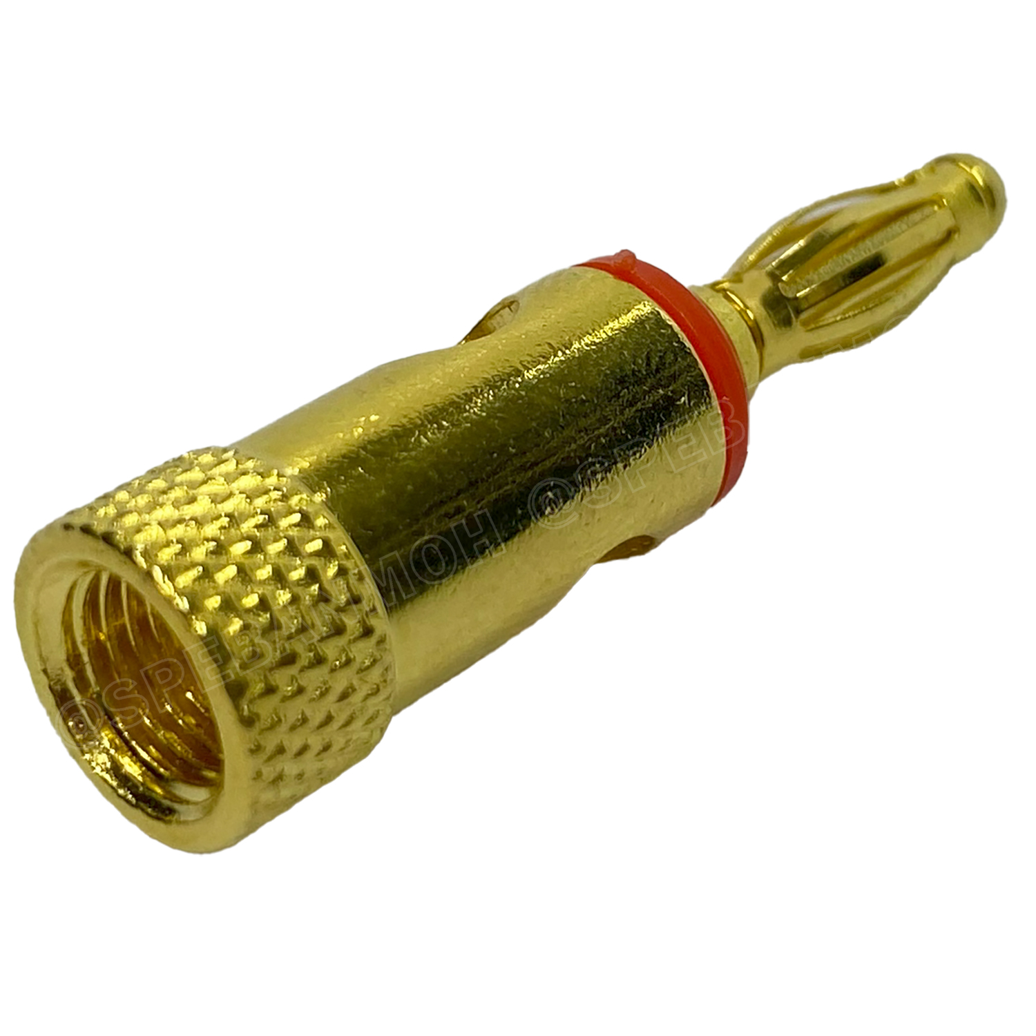 [ 1ชุด/4ตัว ] BNN-014-GL ปลั๊กบานาน่าเครื่องเสียง ตัวผู้ Male ∅4 mm ชุบทอง gold Banana Plug Audio Grade ปลั๊กกล้วย ชุบนิกเกิ้ล พรีเมี่ยม หัวเสียบลำโพง ขั้วต่อสายลำโพง Speaker Connector บานาน่า 4mm gold-plated เครื่องเสียง แจ็คลำโพง แจ็คลำโพง ออดิโอเกรด