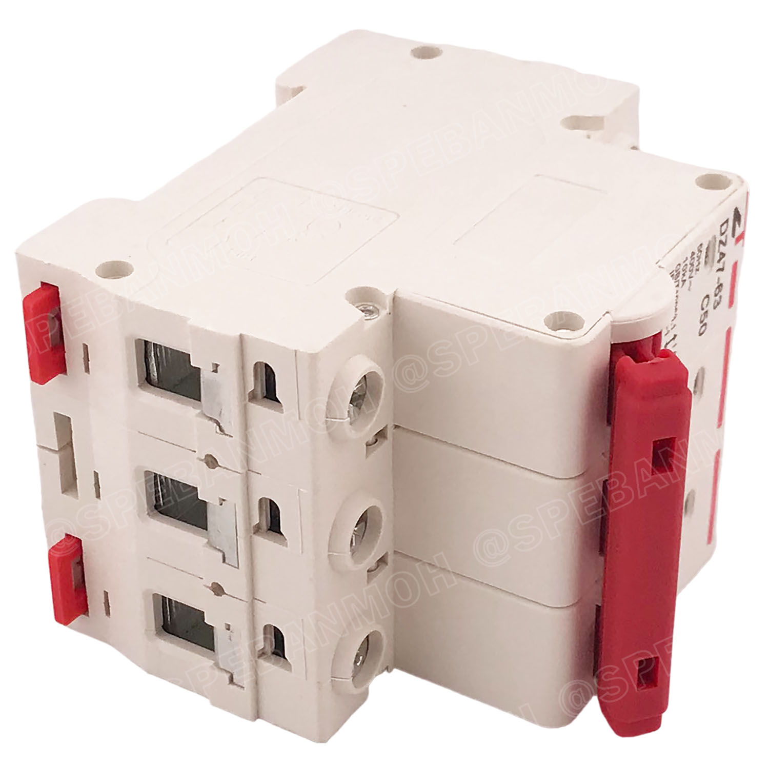 DZ47-63-3P 50A เบรกเกอร์เมน ยึดรางปีกนก 3P 50A AC Circuit Breaker เบรกเกอร์ตัดไฟเกิน 3โพล 50แอมป์ คัดเอาท์ ป้องกันกระแสเกิน Overload ป้องกันการลัดวงจร Short circuit เบรกเกอร์ตัดไฟ เบรกเกอร์ลูกย่อย Ac Circuit Breaker ไฟบ้าน 230V/400V AC มินิเซอกิตเบรก
