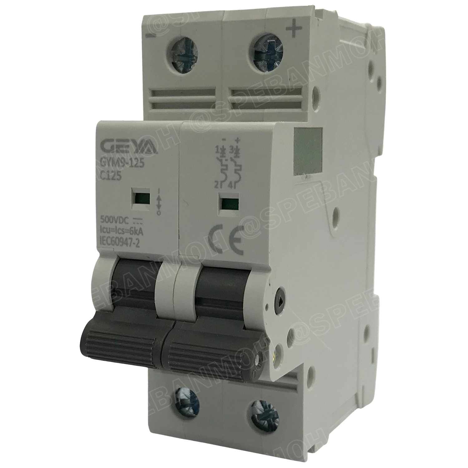[ 1ชิ้น ] GYM9-125DC-2P 125A เบรกเกอร์ ดีซี 2 โพล 2 Pole DC Breaker 500 VDC DC Circuit Breaker 2P สำหรับงาน solar cell เบรกเกอร์ไฟฟ้าโซลาร์เซลล์ DC ป้องกันกระแสเกิน ใช้ได้กับไฟฟ้ากระแสตรง DC เบรกเกอร์ DC 2P DC Solar Breaker เซอร์กิตเบรกเกอร์ MCB Breaker