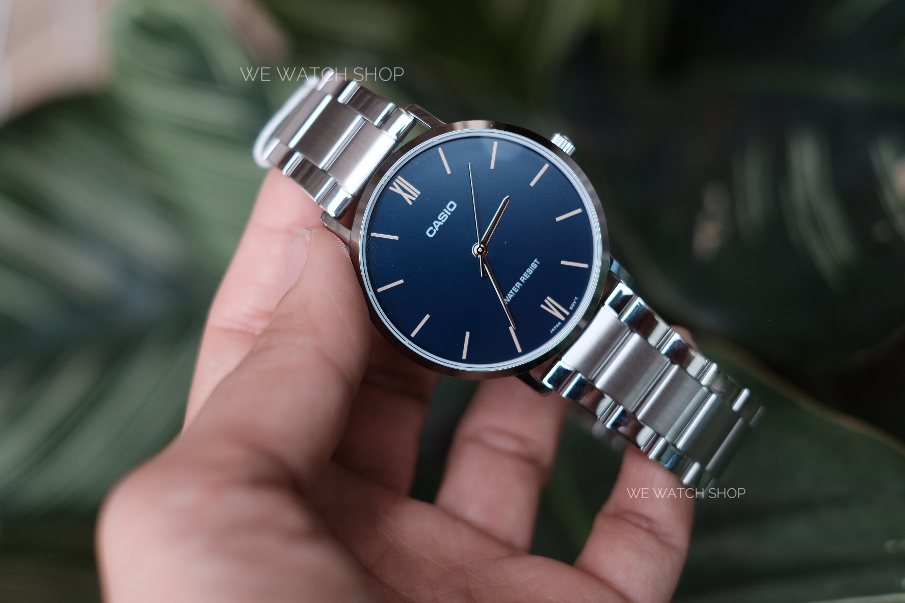 CASIO Standard รุ่น MTP-VT01D-2BUDF & LTP-VT01D-2BUDF สีเงิน หน้าปัดน้ำเงิน สายสแตนเลส สินค้าใหม่ ของแท้ รับประกันศูนย์ CMG