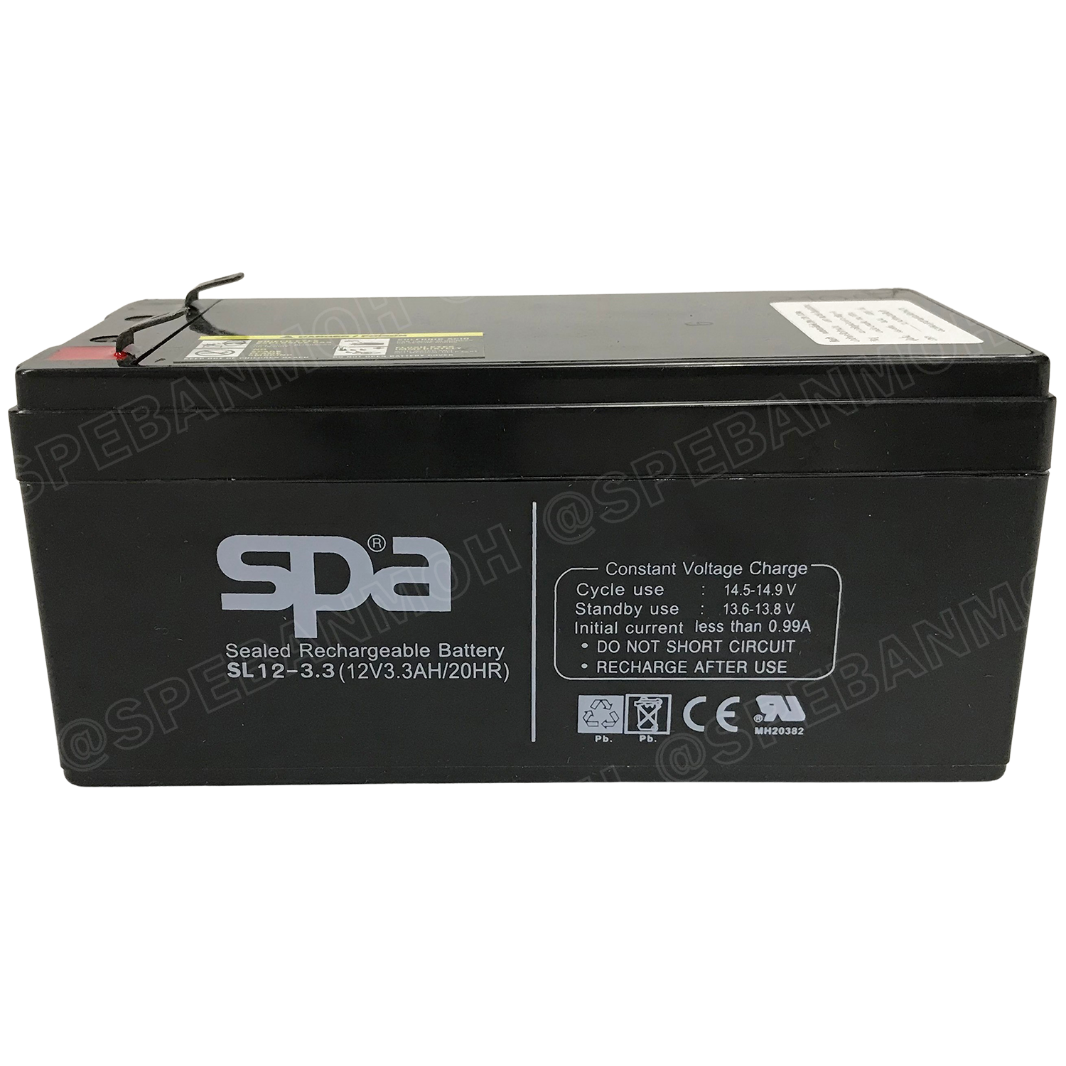 SL12-3.3 SPA Battery 12V 3.3A แบตเตอรี่แห้ง สำรองไฟ 12V 3.3Ah SL แบตเตอรี่สปา แบตเตอรี่ SPA แบตแห้ง SPA แบต UPS ไฟฉุกเฉิน ระบบเตือนภัย แบตเครื่องสำรองไฟ แบตไฟฉุกเฉิน แบตUPS แบตเตอรี่แห้ง SPA Valve Regulated Lead Acid Battery แบตเตอรี่ชนิดแห้ง