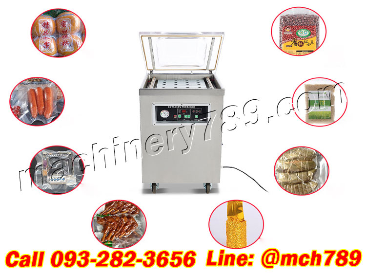 เครื่องซีลสูญญากาศ1หลุม รุ่น500 (ระบบควบคุมคอมพิวเตอร์) เครื่องดูดสูญญากาศ เครื่องซีลพลาสติก เครื่องซีลสูญญากาศ เครื่องแพ็คสูญญากาศ เครื่องแพ็คถุง เครื่องแพ็คถุงสูญญากาศ 1-Hole Vacuum Sealer Computer Control Packing Machine