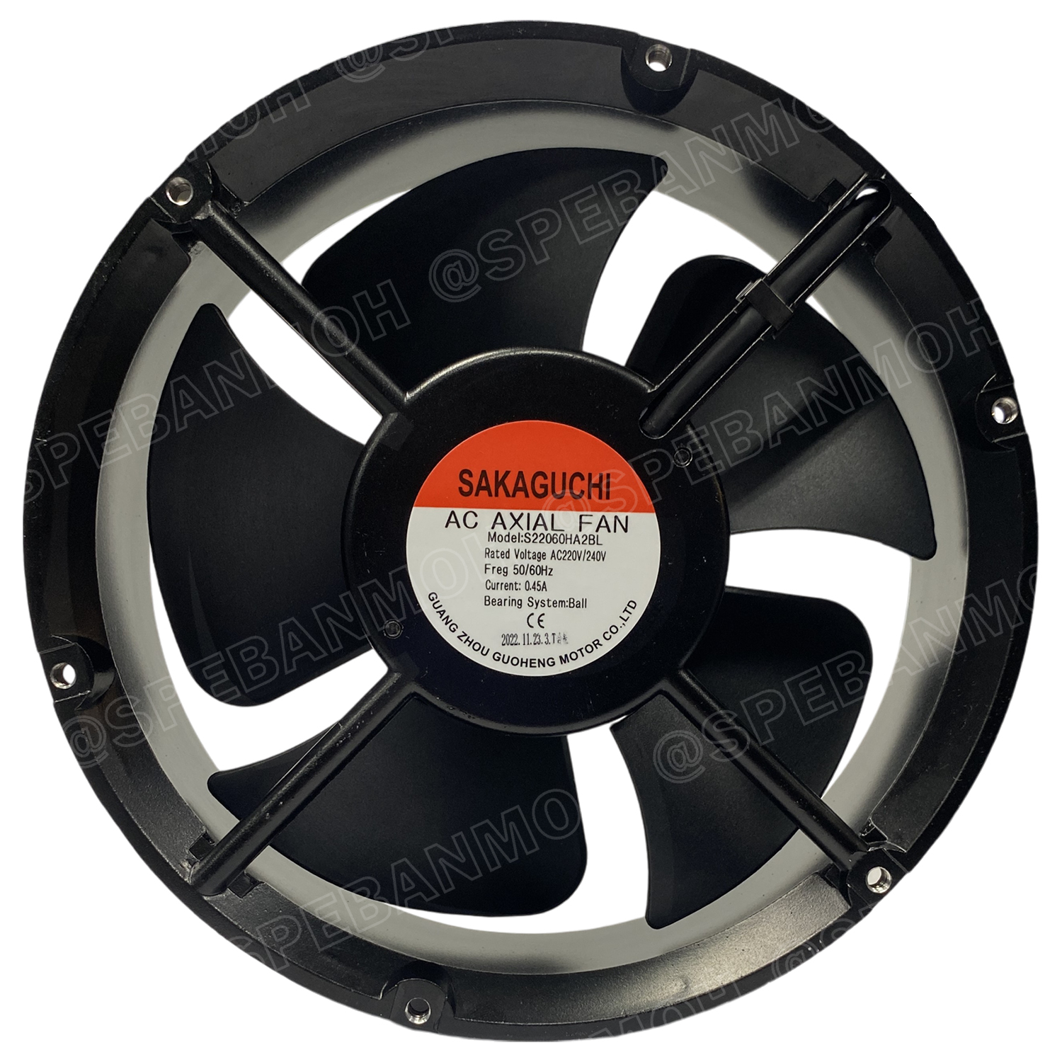 [ 1 ชิ้น ] GH22060HA2BL 220VAC พัดลมระบายอากาศ Axial Fan บอดี้เหล็ก พัดลมระบายอากาศ Axial Fan พัดลมระบายอากาศ Sakaguchi พัดลมระบายอากาศแบบลูกปืน พัดลมสี่เหลี่ยม พัดลมเหลี่ยมดำ พัดลมระบายเครื่อง พัดลมระบายความร้อน พัดลมอุตสาหกรรม พัดลม FAN Fan case compu