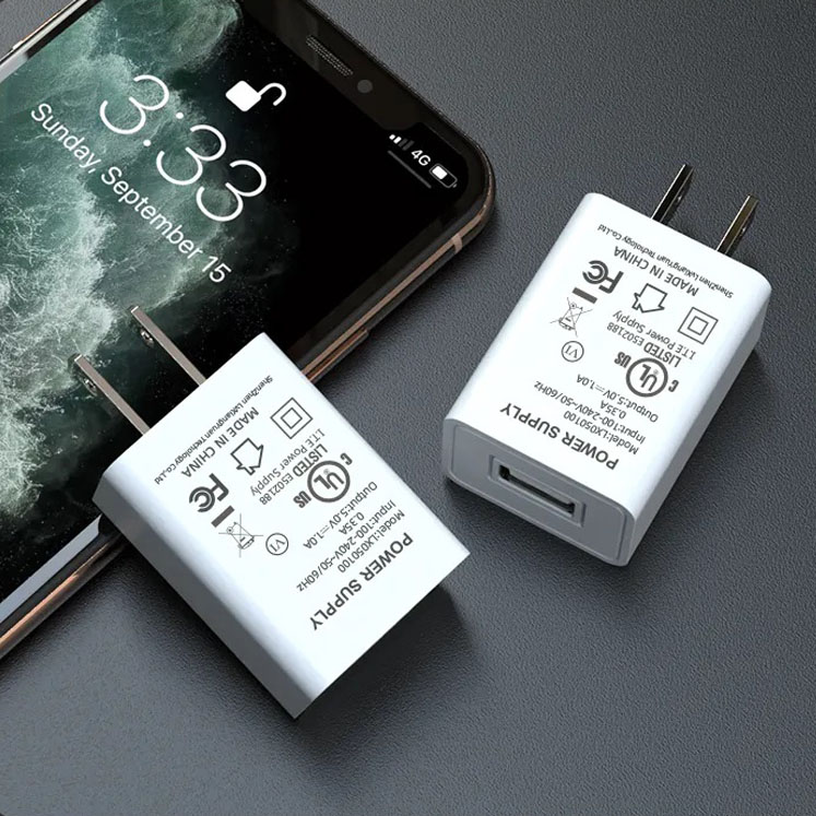 หัวปลั๊ก USB ชาร์จ MP3 ขนาด 5V = 1A (USB Adaptor Plug 1A)