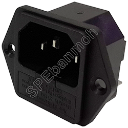 [ 3 ชิ้น ] AS-07 สีดำ เต้ารับ AC Socket 10A 250V AC ปลั๊กคอมตัวผู้ติดแท่น Computer Plug ขั้วปลั๊กเสียบ Plug Terminal ปลั๊กเอซีติดแท่น 3ขา 3P แบบมีปีกยึดน็อต เต้ารับเอซี ตัวผู้ ติดแท่น ขั้วปลั๊กไฟ 3ขา 3P เต้ารับเอซีแบบติดแท่น 10A 250V AC