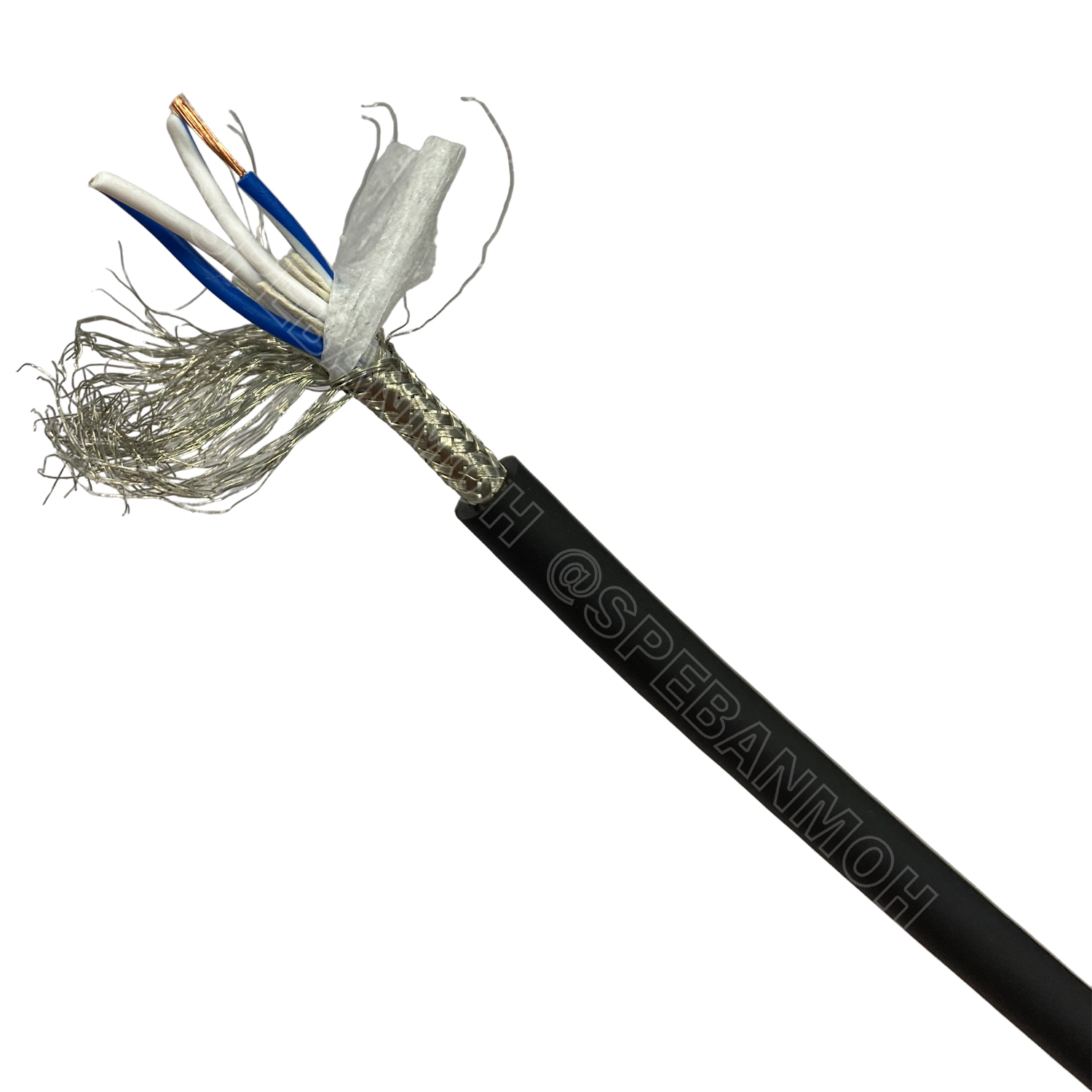 [ 1เมตร ] Belden 1192A สายสัญญาณ Belden 4Conductor 4Cx24AWG 0.2 sq.mm Microphone Cable 4C Braid Shield 92% Coverage OD 6.22mm คุณภาพสูง สายไมโครโฟน Microphone Cable Audio Cable 24 AWG ชีลถัก 92% ทองแดงเคลือบดีบุก TC Braid Shield Star Quad Microphone Cable