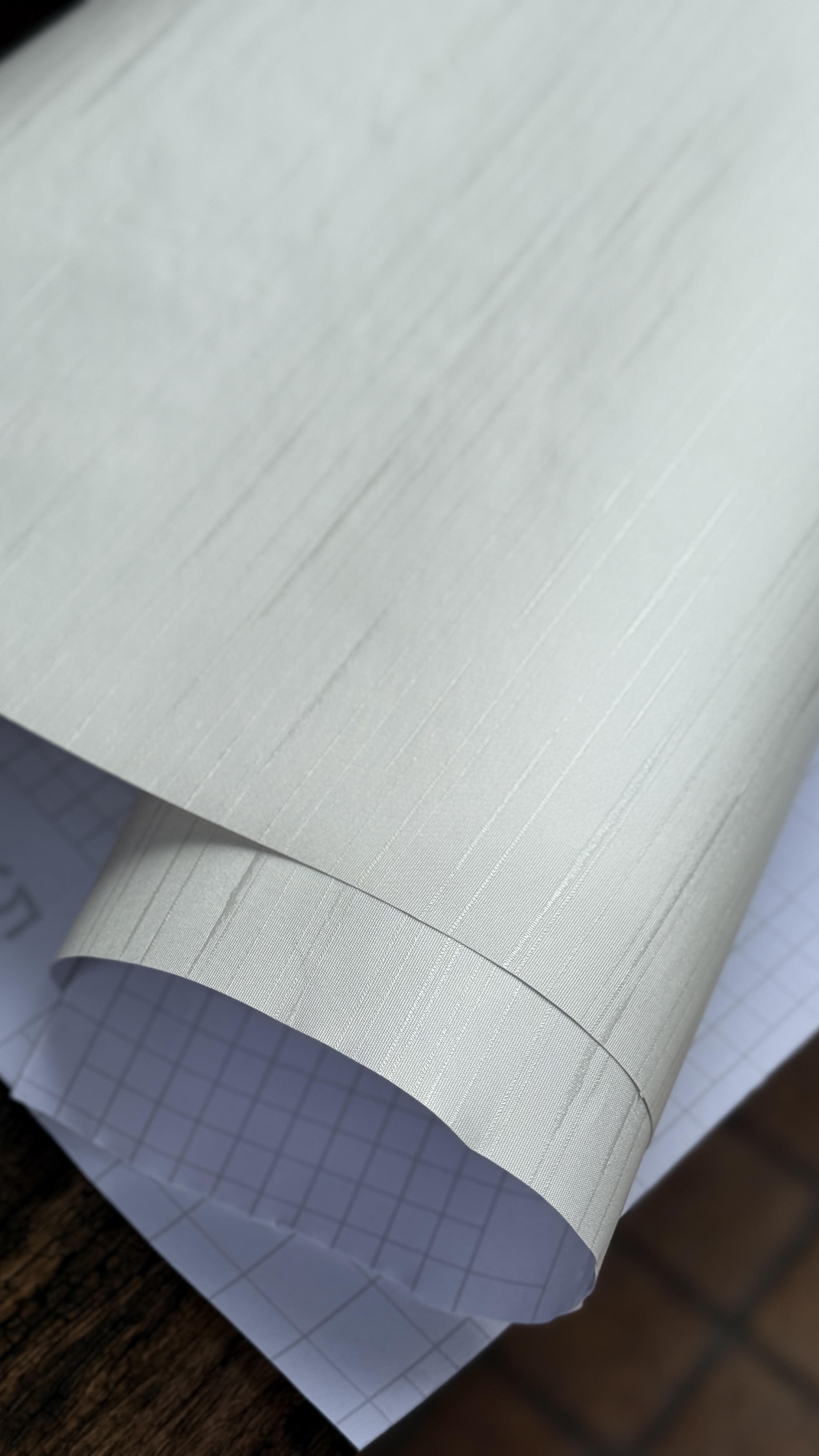 Wallpaper Sticker วอลล์เปเปอร์แบบมีกาวในตัว "สีขาวลายฝนตก" หน้ากว้าง 1.22m