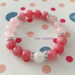 พิงค์ โอปอล์ + เกล็ดหิมะ + โรส ควอตซ์ 10 มิล