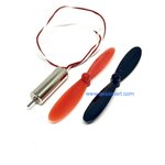 S3099 : มอเตอร์ความเร็วสูง 3.7V พร้อมใบพัด สีดำ+สีแดง