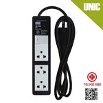 ปลั๊กราง รุ่นC403 ขนาด 10A 250V 2300W 1สวิตช์ เต้ารับ3ช่อง สายไฟ2ม. มีเบรกเกอร์ป้องกันกระแสเกิน ไม่มีไฟแสดงสถานะ (รุ่นประหยัด)