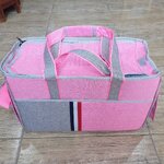 กระเป๋าน้องหมาทรงเหลี่ยมสีชมพู (รวมส่ง)