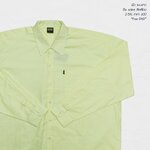 เสื้อเชิ้ต ไซต์ใหญ่แขนยาวผู้ชายสีพื้น #Do สีเหลือง 2XL-5XL