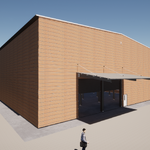 แบบโกดังสำเร็จรูปแจกฟรีแบบ3D โครงและเสาwf