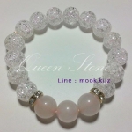 เกล็ดหิมะ + โรส ควอตซ์ 10 มิล