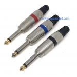 AUDIO017 : ปลั๊กไมค์เหล็ก คาดสี(คละสี)