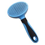 หวีแปรงขนสุนัข หวีแปรงขนแมว หวีแปรงขนสัตว์เลี้ยง อัตโนมัติ สีฟ้า (ราคารวมส่ง)