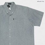 เชิ้ตแขนสั้นสีพื้น TP06 สีเทาอ่อน ผู้ชายอ้วน ไซต์ใหญ่ 2XL-6XL