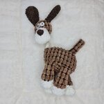 ตุ้กตากัดเล่นมีเสียง ของเล่นสำหรับสุนัข ลายลา สีน้ำตาล (ราคารวมส่ง)