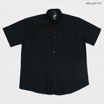 เสื้อเชิ้ตแขนสั้นสีพื้น TP01 ดำ ผู้ชายอ้วน ไซต์ใหญ่ 2XL-8XL