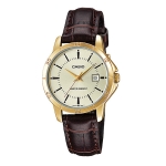 CASIO Standard รุ่น LTP-V004GL-9AUDF สีน้ำตาล มีวันที่ สินค้าของเเท้