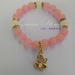 โรส ควอตซ์ + เกล็ดหิมะ 8 มิล