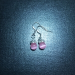 ต่างหูตาแมวชมพู 8 มิล