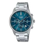 CASIO Standard รุ่น MTP-E515D-2A1V สายสีเงิน หน้าปัดสีเขียวน้ำทะเล สินค้าของเเท้ รับประกันศูนย์ CMG