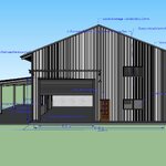 แบบโกดังสำเร็จรูปสไตล์นอร์ดิก 12x18x6.50m.พร้อมชั้นลอย