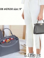 กระเป๋าถือ peekaboo สไตล์ฟินดิ 9 นิ้ว ประดับดอกไม้