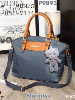 Shimuya กระเป๋าผ้าใบ หูหิ้ว ฟรีพวงกุญแจ