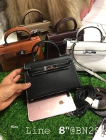 กระเป๋าถือ งานหนังเกรดพรีเมียม ปั๊ม รุ่น Kelly 8 นิ้ว