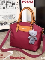 Shimuya กระเป๋าผ้าใบ หูหิ้ว ฟรีพวงกุญแจ