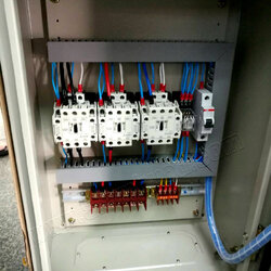 ตู้คอนโทรล ตู้ไซด์กันน้ำ สลับการทำงาน (อุปกรณ์ WALL MOUNTING CABINET (KJL), Control Switch (T&B), Miniature Circuit Breaker (ABB), Relay (OMRON), MAGNETIC CONTACTOR (MITSUBISHI)