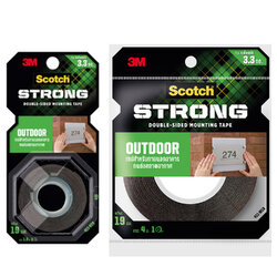 เทปกาว 2 หน้า เทปโฟม แรงยึดติดสูง สำหรับติดภายนอก 3M Scotch STRONG OUTDOOR หน้ากว้าง 19 มม.