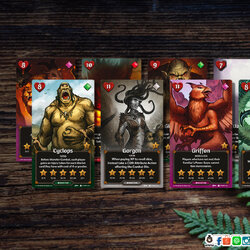 Roll Player - 24 Lenticular monster Cards (ภาพเคลื่อนไหวได้) ภาคเสริมบอร์ดเกม ของแท้