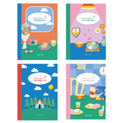 สมุดโน๊ต สมุดบันทึก allwrite รุ่น SL A5-AW261 สันเย็บ มีเส้น ขนาด A5 กระดาษ 70 แกรม 32 แผ่น