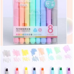 ชุดปากกาไฮไลท์ 8 สี highlighter Chosch รุ่น CS-H716
