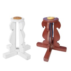 ขาตั้งธง ขาตั้งดอกรัก ขาตั้งเสาธง ฐานเสาธง สูง 39 cm. ฐานกว้าง 40 cm. รูกว้าง 4 cm. สีขาว / สีน้ำตาล