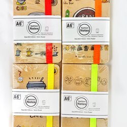 สมุดโน๊ต ขนาดA6 มีสายรัด(คละสี) NP-615